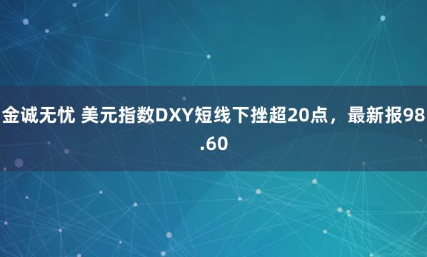 金诚无忧 美元指数DXY短线下挫超20点，最新报98.60