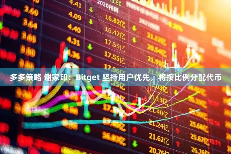 多多策略 谢家印：Bitget 坚持用户优先，将按比例分配代币