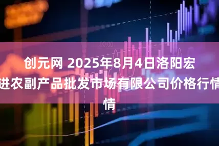 创元网 2025年8月4日洛阳宏进农副产品批发市场有限公司价格行情